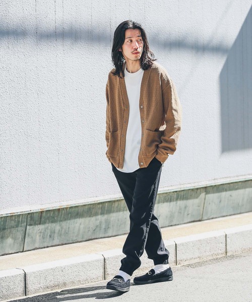 URBAN RESEARCH Sonny Label(アーバンリサーチサニーレーベル)の「ジャガードカットソーカーディガン(カーディガン/ボレロ・メンズ・グリーン/ベージュ/チャコールグレー/オフホワイト・LARGE/MEDIUM)」の8枚目の写真