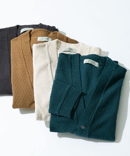 URBAN RESEARCH Sonny Label(アーバンリサーチサニーレーベル)の「ジャガードカットソーカーディガン(カーディガン/ボレロ・メンズ・グリーン/ベージュ/チャコールグレー/オフホワイト・LARGE/MEDIUM)」の5枚目の写真