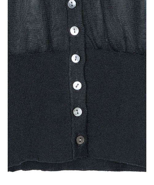 Ameri（アメリ）の「2WAY SHEER COMPACT KNIT CARDIGAN（カーディガン