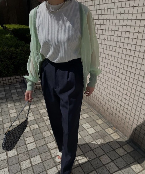 Ameri(アメリ)の「2WAY SHEER COMPACT KNIT CARDIGAN(カーディガン/ボレロ・レディース・ブラック/オレンジ/グリーン系その他・FREE)」の9枚目の写真