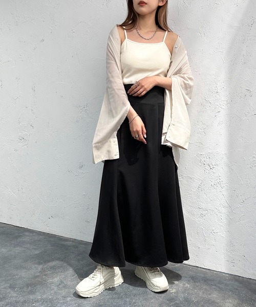 apres jour mignon（アプレジュールミニョン）の「カップ付きキャミソール【ZOZOTOWN限定アイテム】（キャミソール・レディース・ブラック/アイボリー・X-LARGE/フリー）」の7枚目の写真