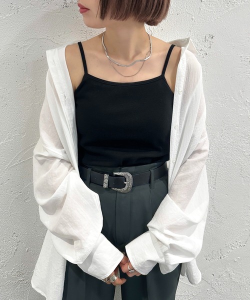 apres jour mignon（アプレジュールミニョン）の「カップ付きキャミソール【ZOZOTOWN限定アイテム】（キャミソール・レディース・ブラック/アイボリー・X-LARGE/フリー）」の8枚目の写真