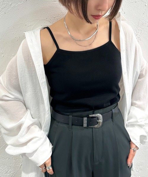 apres jour mignon（アプレジュールミニョン）の「カップ付きキャミソール【ZOZOTOWN限定アイテム】（キャミソール・レディース・ブラック/アイボリー・X-LARGE/フリー）」の13枚目の写真