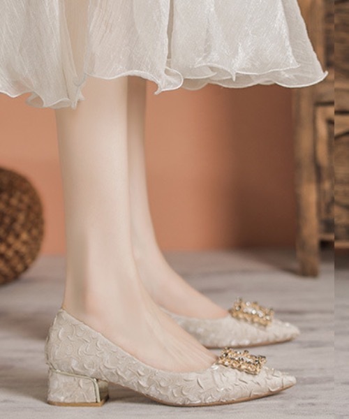 Burner（バーナー）の「【OKUOKU　0909】フラワービジュー ポインテッドトゥパンプス oku-shoes-682999725140-59 U（パンプス・レディース・ベージュ/ブラック/グレー・36/37/38/35/40/39）」の14枚目の写真