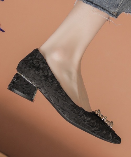 Burner（バーナー）の「【OKUOKU　0909】フラワービジュー ポインテッドトゥパンプス oku-shoes-682999725140-59 U（パンプス・レディース・ベージュ/ブラック/グレー・36/37/38/35/40/39）」の18枚目の写真