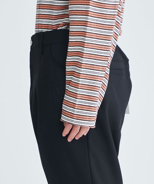 FACCIES(ファチーズ)の「【FACCIES / ファッチーズ】Wt Mix Dry Twill Flare Pt(スラックス・メンズ・グリーン/ブラック・SMALL/MEDIUM)」の11枚目の写真