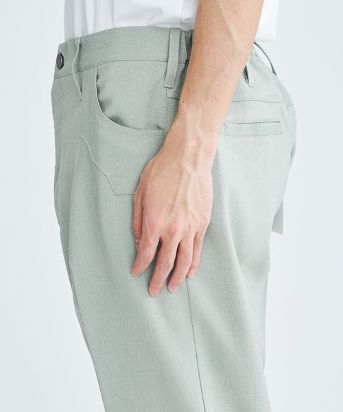 FACCIES(ファチーズ)の「【FACCIES / ファッチーズ】Wt Mix Dry Twill Flare Pt(スラックス・メンズ・グリーン/ブラック・SMALL/MEDIUM)」の12枚目の写真