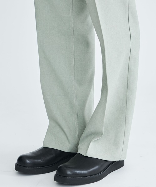 FACCIES(ファチーズ)の「【FACCIES / ファッチーズ】Wt Mix Dry Twill Flare Pt(スラックス・メンズ・グリーン/ブラック・SMALL/MEDIUM)」の10枚目の写真