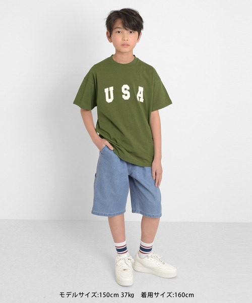 GLAZOS(グラソス)の「【接触冷感】アソートロゴプリント半袖Tシャツ(Tシャツ/カットソー・キッズ・ホワイト/オートミール/ブラック/グレー/ロイヤルブルー/カーキ・130cm/150cm/170cm/140cm/160cm)」の11枚目の写真