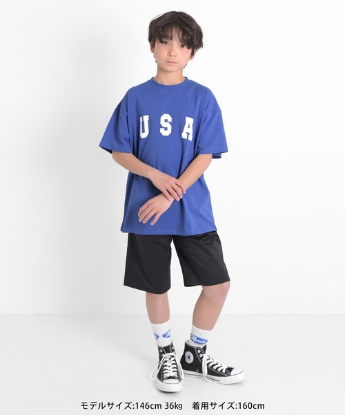 GLAZOS(グラソス)の「【接触冷感】アソートロゴプリント半袖Tシャツ(Tシャツ/カットソー・キッズ・ホワイト/オートミール/ブラック/グレー/ロイヤルブルー/カーキ・130cm/150cm/170cm/140cm/160cm)」の7枚目の写真