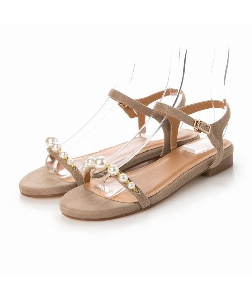 Fin（フィン）の「パールストラップサンダル【低反発スポンジ入り】（サンダル・レディース・ピンク/ベージュ/ブラック/ネイビー・23cm/24cm/25cm/22.5cm/23.5cm/24.5cm）」の12枚目の写真