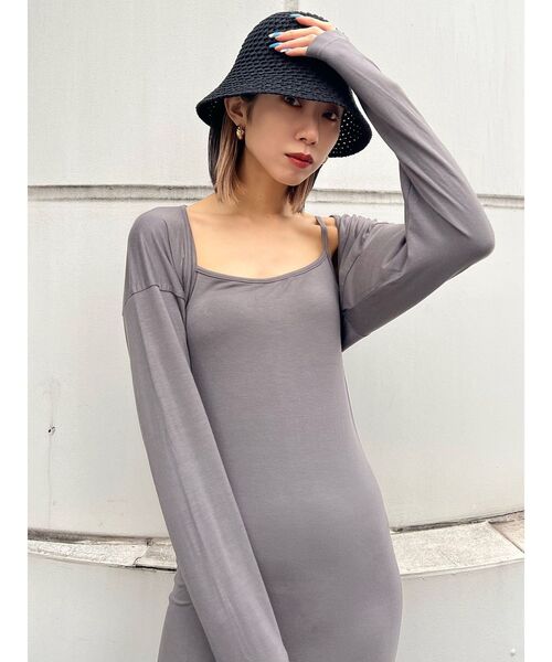 EMODA(エモダ)の「ボレロセットキャミソールワンピース(ワンピース・レディース・ブラック/ブルー/グレー・FREE)」の19枚目の写真