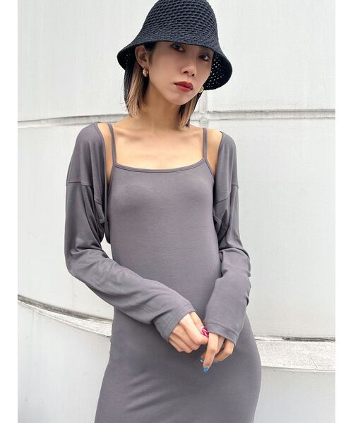 EMODA(エモダ)の「ボレロセットキャミソールワンピース(ワンピース・レディース・ブラック/ブルー/グレー・FREE)」の20枚目の写真