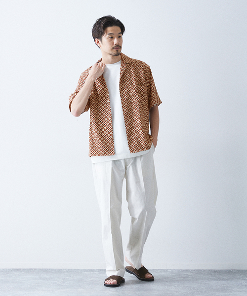 417 EDIFICE(フォーワンセブンエディフィス)の「スクエアパターンシャツ ”セットアップ着用可能”(シャツ/ブラウス・メンズ・ネイビー/レッド・MEDIUM/LARGE)」の3枚目の写真