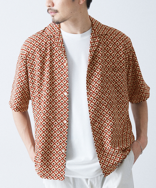 417 EDIFICE(フォーワンセブンエディフィス)の「スクエアパターンシャツ ”セットアップ着用可能”(シャツ/ブラウス・メンズ・ネイビー/レッド・MEDIUM/LARGE)」の18枚目の写真