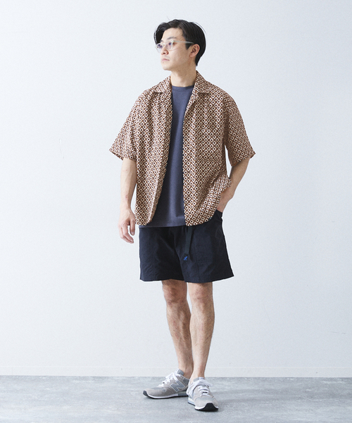 417 EDIFICE(フォーワンセブンエディフィス)の「スクエアパターンシャツ ”セットアップ着用可能”(シャツ/ブラウス・メンズ・ネイビー/レッド・MEDIUM/LARGE)」の15枚目の写真