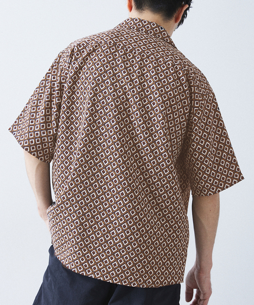 417 EDIFICE(フォーワンセブンエディフィス)の「スクエアパターンシャツ ”セットアップ着用可能”(シャツ/ブラウス・メンズ・ネイビー/レッド・MEDIUM/LARGE)」の16枚目の写真