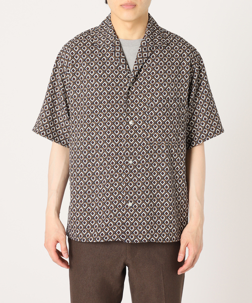 417 EDIFICE(フォーワンセブンエディフィス)の「スクエアパターンシャツ ”セットアップ着用可能”(シャツ/ブラウス・メンズ・ネイビー/レッド・MEDIUM/LARGE)」の7枚目の写真