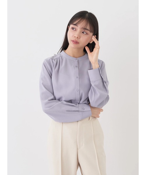 earth music&ecology（アースミュージックアンドエコロジー）の「バンドカラーブラウス（シャツ/ブラウス・レディース・ピンクベージュ/オフホワイト/ブルー系その他7・FREE）」の14枚目の写真