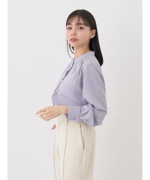 earth music&ecology（アースミュージックアンドエコロジー）の「バンドカラーブラウス（シャツ/ブラウス・レディース・ピンクベージュ/オフホワイト/ブルー系その他7・FREE）」の10枚目の写真