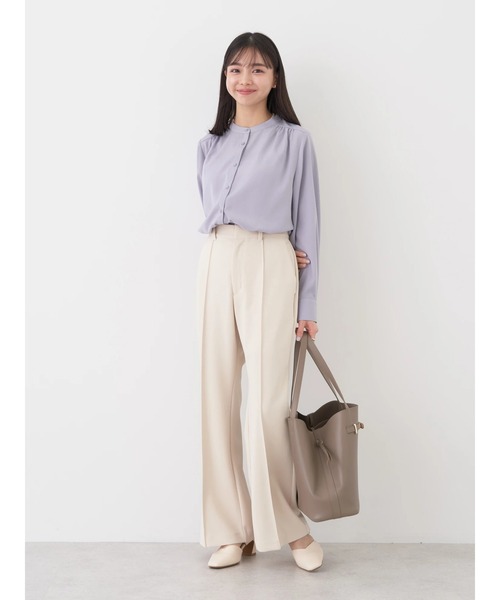 earth music&ecology（アースミュージックアンドエコロジー）の「バンドカラーブラウス（シャツ/ブラウス・レディース・ピンクベージュ/オフホワイト/ブルー系その他7・FREE）」の6枚目の写真