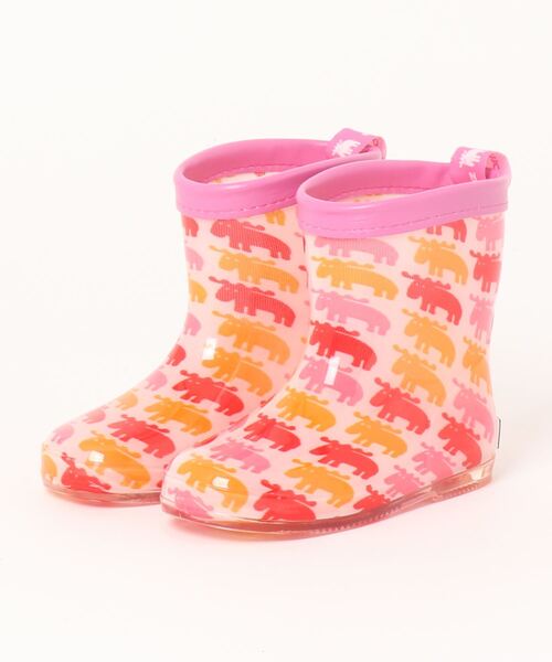 ASBee（アスビー）の「moz モズ キッズ レインブーツ【完全防水】長靴 MZ-8205（レインシューズ・キッズ・ピンク/サックスブルー・17.0cm/18.0cm/15.0cm/19.0cm/16.0cm）」の2枚目の写真