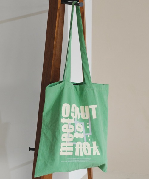 Kastane(カスタネ)の「【A4対応/PC対応】ロゴエコBAG(エコバッグ/サブバッグ・レディース・ホワイト/ブラウン/ピンク/オレンジ/ブルー/ミント・FREE)」の3枚目の写真