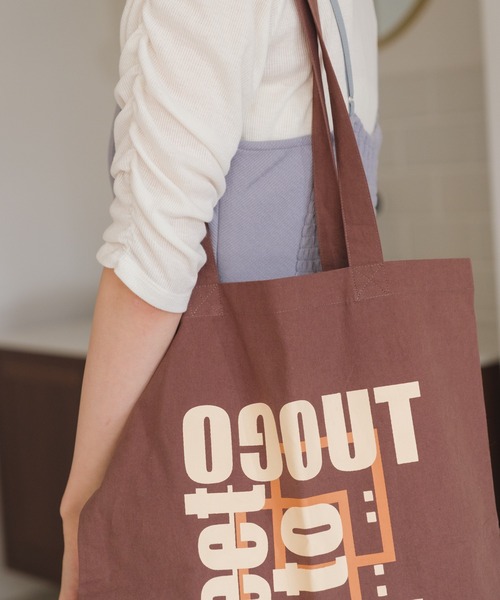 Kastane(カスタネ)の「【A4対応/PC対応】ロゴエコBAG(エコバッグ/サブバッグ・レディース・ホワイト/ブラウン/ピンク/オレンジ/ブルー/ミント・FREE)」の21枚目の写真