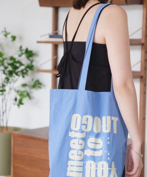 Kastane(カスタネ)の「【A4対応/PC対応】ロゴエコBAG(エコバッグ/サブバッグ・レディース・ホワイト/ブラウン/ピンク/オレンジ/ブルー/ミント・FREE)」の15枚目の写真