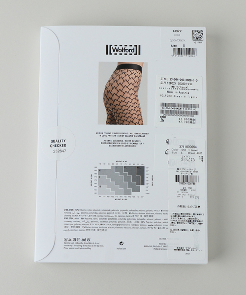 Wolford(ウォルフォード)の「【WOLFORD/ウォルフォード】Sheer W タイツ(タイツ/ストッキング・レディース・ブラック・SMALL)」の2枚目の写真