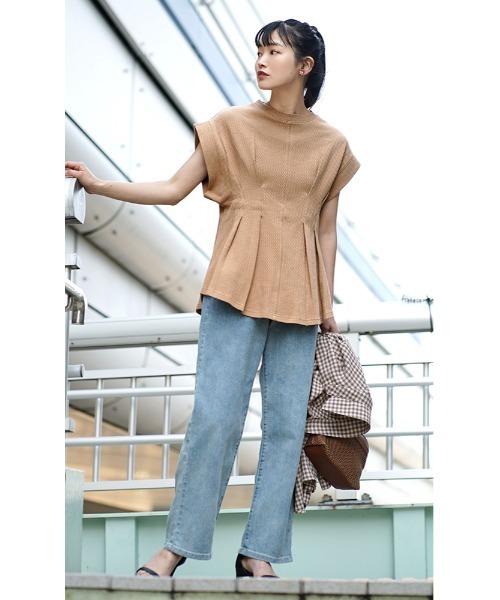 MIMIMEMETE（ミミメメット）の「サーマル フレンチスリーブプルオーバー（Tシャツ/カットソー・レディース・ベージュ/グリーン/ブラック/アイボリー・M）」の20枚目の写真