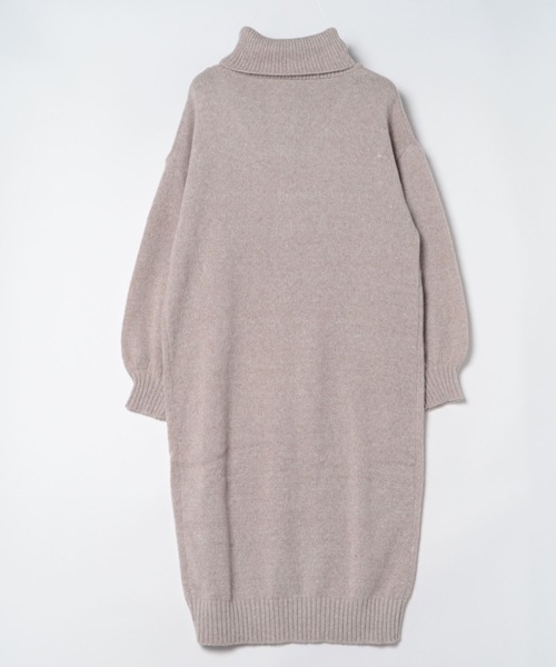 moment+（モーメントプラス）の「メランジハーフジップロングニット