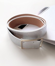 Q | メタリックレザーベルト(ベルト)