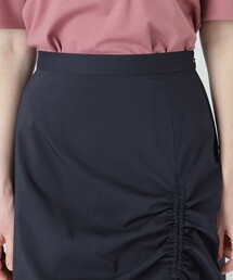美品✨クレストブリッジ プレーンストレッチブロードシャーリングリボンスカート BLUE LABEL CRESTBRIDGE（ブルーレーベルクレストブリッジ）の
