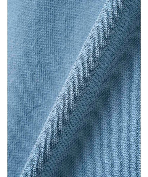 Perfect Suit FActory(パーフェクトスーツファクトリー)の「TRANS CONTINENTS リネンライク ニットTシャツ ホワイト/ブルー/ネイビー/パープル(Tシャツ/カットソー・メンズ・ホワイト/パープル/ネイビー/ブルー・M/L/S/LL)」の13枚目の写真