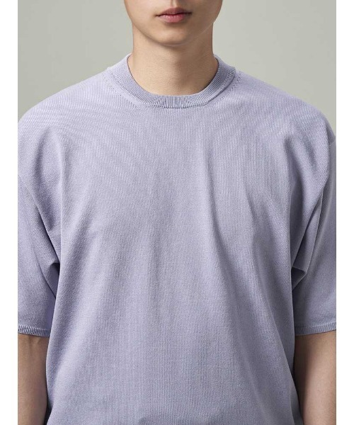 Perfect Suit FActory(パーフェクトスーツファクトリー)の「TRANS CONTINENTS リネンライク ニットTシャツ ホワイト/ブルー/ネイビー/パープル(Tシャツ/カットソー・メンズ・ホワイト/パープル/ネイビー/ブルー・M/L/S/LL)」の17枚目の写真