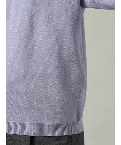 Perfect Suit FActory(パーフェクトスーツファクトリー)の「TRANS CONTINENTS リネンライク ニットTシャツ ホワイト/ブルー/ネイビー/パープル(Tシャツ/カットソー・メンズ・ホワイト/パープル/ネイビー/ブルー・M/L/S/LL)」の19枚目の写真