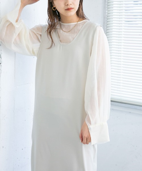 KBF（ケイビーエフ）の「2WAYボリュームスリーブタックブラウス（シャツ/ブラウス・レディース・アイボリー/ブラック/グリーン系その他・ONE）」の18枚目の写真