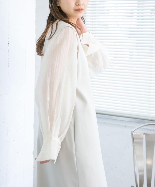 KBF（ケイビーエフ）の「2WAYボリュームスリーブタックブラウス（シャツ/ブラウス・レディース・アイボリー/ブラック/グリーン系その他・ONE）」の20枚目の写真