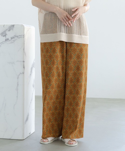 niko and...（ニコアンド）の「DRYゆるプリントパンツ（その他パンツ・レディース・ホワイト/ブラウン/ネイビー/ブルー/モカ・FREE）」の2枚目の写真