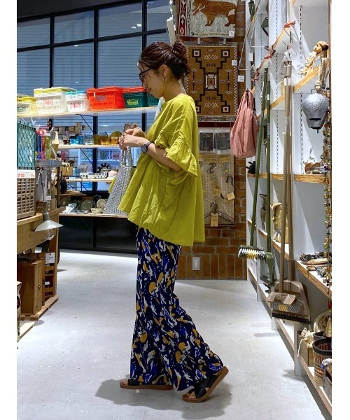 niko and...（ニコアンド）の「DRYゆるプリントパンツ（その他パンツ・レディース・ホワイト/ブラウン/ネイビー/ブルー/モカ・FREE）」の14枚目の写真