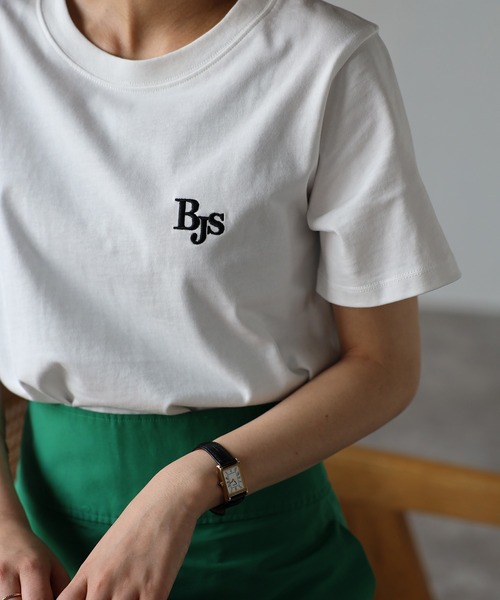 Bonjour Sagan(ボンジュールサガン)の「BJS刺繍Tシャツ(Tシャツ/カットソー・レディース・ホワイト×ホワイト/ホワイト×ブラック/ブラック×ホワイト・FREE)」の22枚目の写真