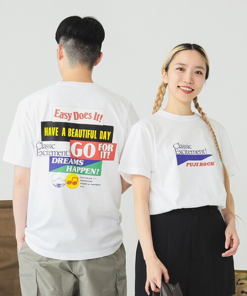 Ray BEAMS(レイビームス)の「<WOMEN>FUJI ROCK FESTIVAL'23 × BEAMS / ERIC ELMS Classic Excitement Tシャツ(Tシャツ/カットソー・レディース・ホワイト・S)」の1枚目の写真