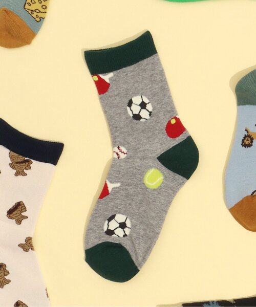 BREEZE（ブリーズ）の「BOYSバラエティソックス（ソックス/靴下・キッズ・チャコール/キナリ/ライトグレー/グリーン/レインボー/グレー/アイボリー/サックスブルー・15 /18/21）」の5枚目の写真