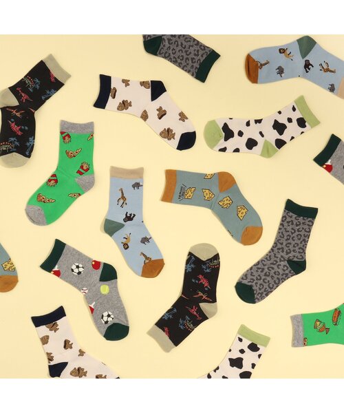 BREEZE（ブリーズ）の「BOYSバラエティソックス（ソックス/靴下・キッズ・チャコール/キナリ/ライトグレー/グリーン/レインボー/グレー/アイボリー/サックスブルー・15 /18/21）」の10枚目の写真