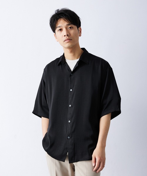 417 EDIFICE(フォーワンセブンエディフィス)の「【ZOZO限定】 トロミリラックスレギュラーシャツ(シャツ/ブラウス・メンズ・ブルー/カーキ/サックスブルー/ブラック/スモークピンク/マスタード・S/M/L/XL/XXL)」の14枚目の写真