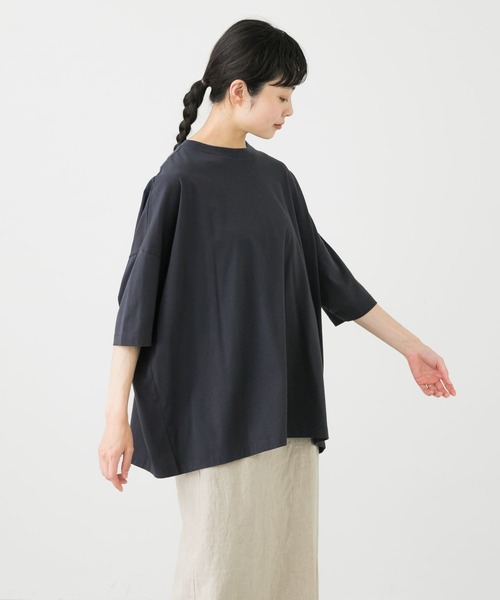 【美品】 かぐれ カットソー プルオーバー クルーネック ワイドシルエット かぐれ(カグレ)の「ワイドクルーネックカットソー(Tシャツ