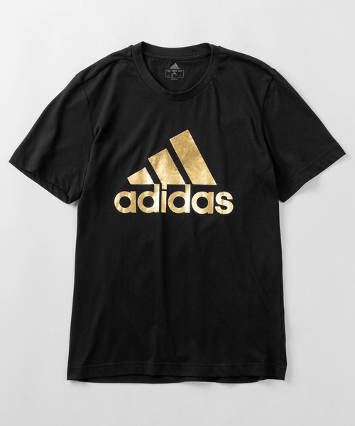 【新品！未開封】anvivid 金箔のロゴTシャツ Free 黒 セール】【adidas/アディダス】M8-BITFOILGRFX メタリックプリント