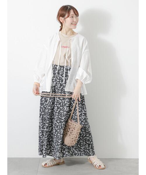 ehka sopo(エヘカソポ)の「小花柄フレアスカート(スカート・レディース・グリーン/レッド/ブラック・F)」の19枚目の写真