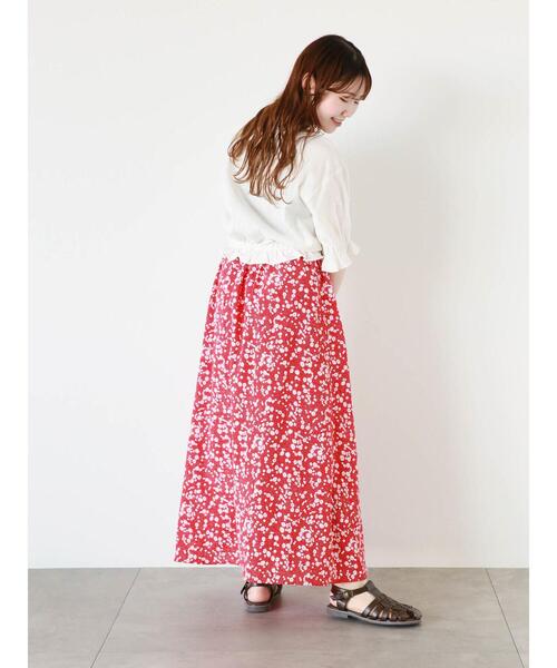 ehka sopo(エヘカソポ)の「小花柄フレアスカート(スカート・レディース・グリーン/レッド/ブラック・F)」の18枚目の写真